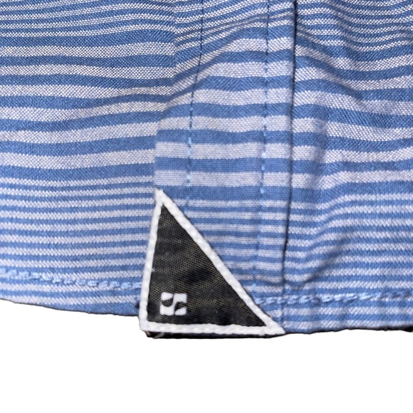 Split Co USA Men’s Button Down Short Sleeve Shirt Size Medium Blue Gray - Picture 3 of 7